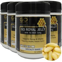 뉴질랜드 고헬시 로얄제리 로얄젤리 1000mg with 10-HDA 12mg 180정 4통 Go Healthy Royaljelly