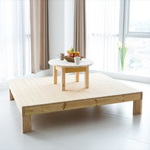 소나무 원목평상 침대/소파/거실베란다 다용도평상, 가로150x세로150, 20cm