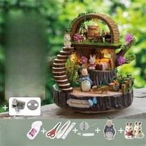 크리스마스 DIY오르골 만들기 지브리 뮤직박스 엔틱 인테리어 소품, 토토로 오르골(음악+회전)