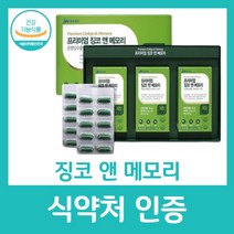 여성 영양제 추천 50대 40대 남성 30대 종합 비타민 멀티 은행잎추출물 징코 중외제약 선물 부모님 혈행 식약처 인증 아연 E 두뇌 건강 기능식품 프리미엄 앤 메모리, 90캡슐 X 1개