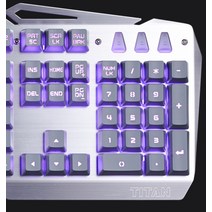 큐밸 스톰X TITAN SE 게이밍게임용 LED 키보드 실버, 상세페이지 참조