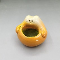 다육이화분 귀여운 마우가니 화분 핸드메이드 컬러풀 시멘트 냄비 미니 다육 분재 정원 홈 오피스 장식, [06] 라이트 옐로우
