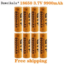 새로운 18650 배터리 3.7V 9900mAh 충전 리튬 이온 배터리는 새로운 LED 핫 손전등입니다, 4개