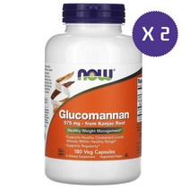 나우푸드 글루코만난 575mg 180 베지캡슐 2개, 1개, 기본