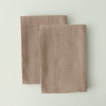 꿈꾸는키친 파스텔 엠보 키친크로스, 브라운 2개