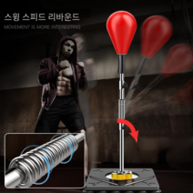 스탠딩샌드백 킥복싱 코브라백 펀칭 펀치볼 스피드볼, 블랙 기본형