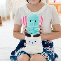 극세사원단 항공담요 여름무릎담요 캠핑담요 귀욤 코끼리 캐릭터