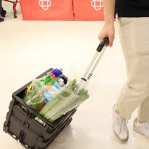 폴딩 쇼핑 카트 접이식 핸드카트, 중 (38x30x82 cm), 1개