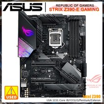 메인보드 컴퓨터 마더보드 ASUS ROG 게임 마더 보드 STRIX Z390 E 1151 DDR4 64GB 인텔 M.2 CrossFireX Cp, 한개옵션0