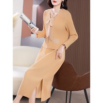 맘마롱 엄마옷 봄 여름 꽃무늬 엘레강스 마담 리본 브이넥 투피스 40 50대 중년의류