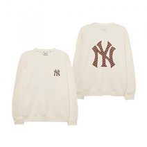 MLB 클래식 모노그램 빅럭스 오버핏 맨투맨 NY (Cream)