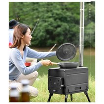 22년형 캠핑용 난로 화목난로 페렛용 장작용 차박용난로, 스텐중대형