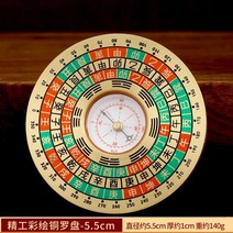 휴대용 풍수지리 현공 패철 나경 나반 윤도 음양택 측정, 1P, 5.5cm - 포켓 패찰 나침반 B