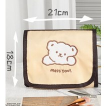 파우치 만화 귀여운 곰 메이크업 가방 여성 메이크업 교수형 세면 용품 주최자 여행 폴드, c
