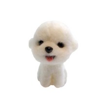 블루선 DIY 양모펠트 니들만들기 푸들시리즈, 하얀푸들