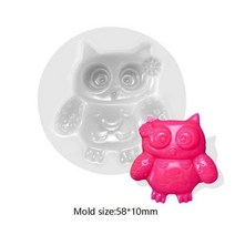 3D 올빼미 돌고래 고양이 실리콘 몰드 퐁당 초콜릿 캔디 케이크 장식 양초 비누 왁스 크레용 폴리머 클레이 공예 아트, 01