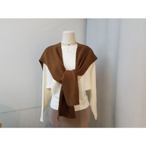 상상그이상 여성용 국내제작 사계절 울 가디건 페이크가디건 니트 포근한느낌 어깨걸치는 숄머플러 레이어드 가디건숄