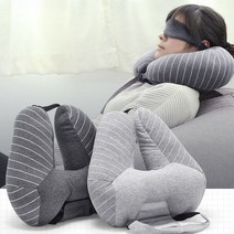 에어소프트볼 목베개 목쿠션 수면안대포함(순면) 150g _ 18747EA, 에어볼목쿠션진회색