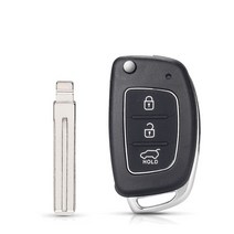 자동차키 KEYYOU- 교체 접이식 자동차 키 케이스 셸 포브 4 버튼 현대 미스트라 산타페 소나타 투싼 악센트, 07 TOY40 blade