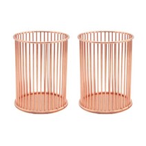 메탈 연필꽂이 브러쉬홀더 펜꽂이 2p, 로즈골드2p