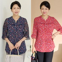[엄마옷 로즈맘] 알라꽃반오픈블라우스