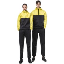 핫슈트 땀복세트-다이어트땀복세트-땀복 상하세트-사우나 슈트 세트(HS6014-노랑블랙)100%국내생산