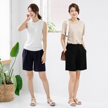 우일인견 시원한 인견 여름 여성 데일리 5부 바지 L XL 2XL