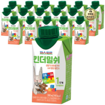 라이브잇 파스퇴르 킨더밀쉬 액상분유 1단계 200ml, 108개