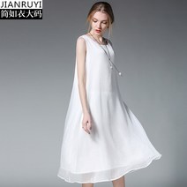 여자원피스 박스핏 민소매 A라인 쉬폰 셔링 스타일