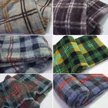 자투리 특가단면 밍크벨보아체크 택1, 특가단면 밍크벨보아체크 블루그린