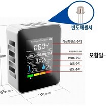 5 1 CO2 측정기 디지털 온도 습도 센서 테스터 공기 품질 모니터 이산화탄소 TVOC HCHO 감지기 화이트, B.하얀색-