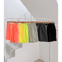 국내생산 남녀공용 커플반바지 5컬러 끈반바지 면반바지 MJ313