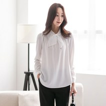 이헌영 부평점 *** 깔끔한 프린트 나염의 페미닌 블라우스~ 러플 라운드 화이트 블라우스