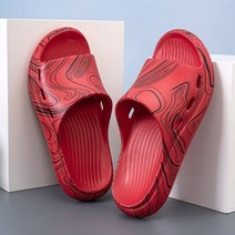 배전반 커버 스위치 3단 커넥터 반도체 남성용 여름 홀리데이 비치 슬리퍼 캐주얼 홈 클라우드 샌들 패션 소프트 솔 미끄럼 방지 라이트 슬라이드 신발, 빨간_36-37