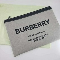 버버리 명품명품BURBERRY 호스페리 프린트 캔버스 라지 스트랩 클러치 블랙 탄 803917