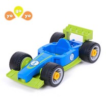 요고요 듀플로 호환 자동차 비행기 보트 피규어, 51. 포뮬러카 - 청색