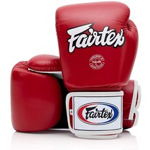 Fairtex BGV1 무에타이 복싱 트레이닝 스파링 장갑 레드 226.8g 8온스, Red/Black/White