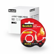3M 스카치 다용도 테이프 522D(12mmx20m) 2갑 24개입, 투명, 12개