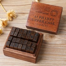 알파벳 빈티지 스탬프 데코스탬프 만들기대장 도장, D 28pc