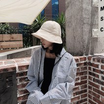 여성 휴양지 자외선차단 봄나들이 와이어 밸크로 큰 챙 모자