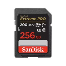 샌디스크 SDXC256GB PRO U3 V30 4K 200MB/s SD메모리카드, 256GB