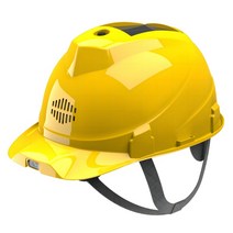 안전모선풍기 여름 선풍기 모자 실외 작업모자 현장안전모 안전모방수 쿨링 헬멧 시공 공사장 안전모 조명안전모, 노란색, 1개