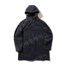 BEAMS PLUS / 다크 체크 푸디드 코트 MEN 빔스 재킷 아우터 더플 코트