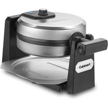 Cuisinart WAF-F40 더블 플립 벨기에 와플 메이커 새 제품 블랙/스테인리스, 싱글, 블랙스테인리스