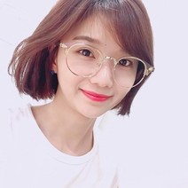 (바이원아이즈) 오버핏 빅사이즈 투명 하금테 얼큰이 대두 안경테