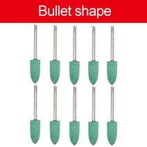 연마 도구 금형 마감 용 고무 장착 포인트 그라인딩 헤드 10 개 연마 다이 로타리 도구, Bullet shape, 12mm 10pcs
