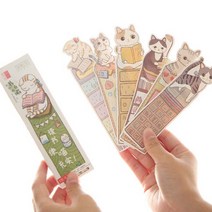 귀여운 고양이 책갈피 30매세트, 랜덤발송