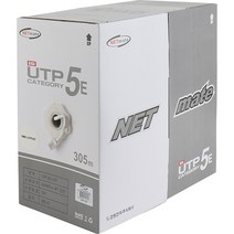 단선CAT5E UTP 305m 화이트 네트워크 랜케이블 제작 넷매이트NMC-UTP30T