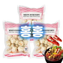 홍홍 중국식품 훠궈 마라탕사리 냉동 피쉬볼 가재볼 완자볼, 3개, 400g