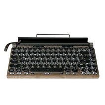 레트로 키보드 기계식 타자기 키보드 청축, 상세 페이지 참고, 상세 페이지 참고, 우드  83키 유/무선 청축